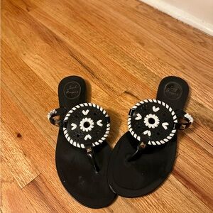 Jack Rogers Black and White Sandals